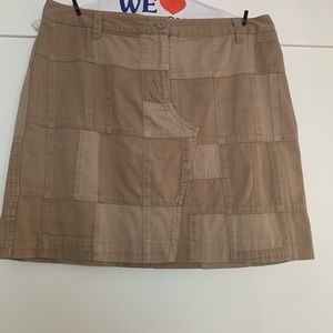 JCrew chino patchwork skirt
